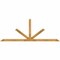 Ekena Millwork Saratoga Rough Sawn Timber Gable Bracket, Western Red Cedar, 108"W x 40"H x 2"D x 4"F, 9/12 Pitch GBW108X40X0204SAR00RWR - alternate 1